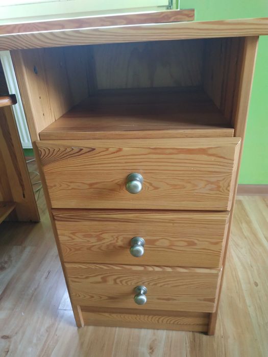 Biurko Narożne Meble Sosna Drewno DOKTÓR