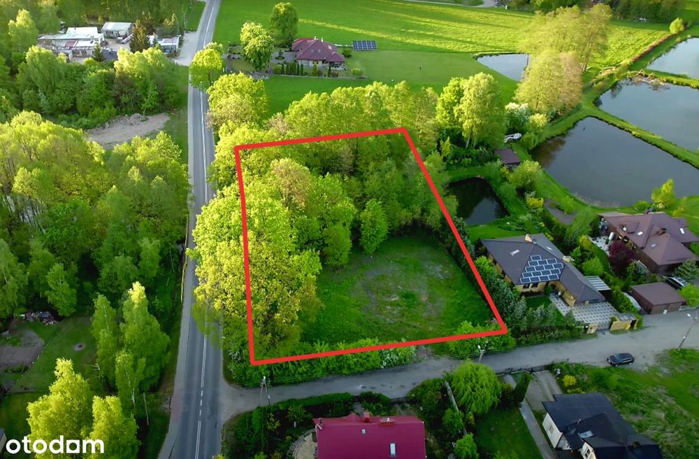 Urokliwa działka budowlana ze stawem pogranicze Łódź / Zgierz