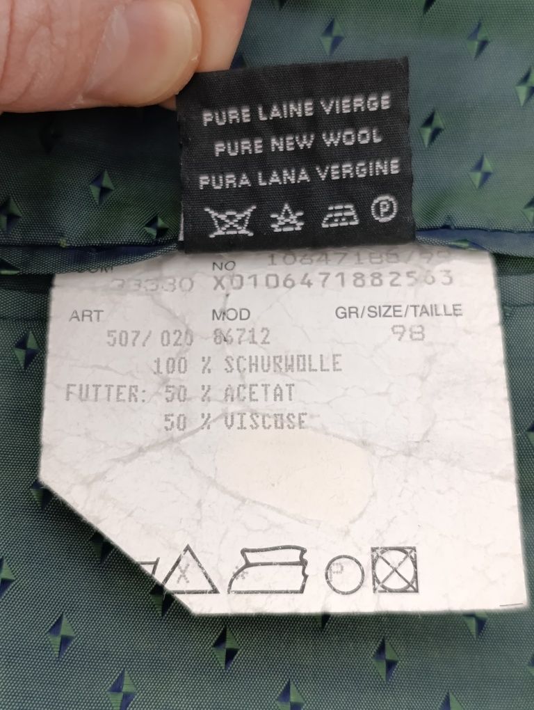 Marynarka Giaccomo Larusso Loro Piana 98 Czarna