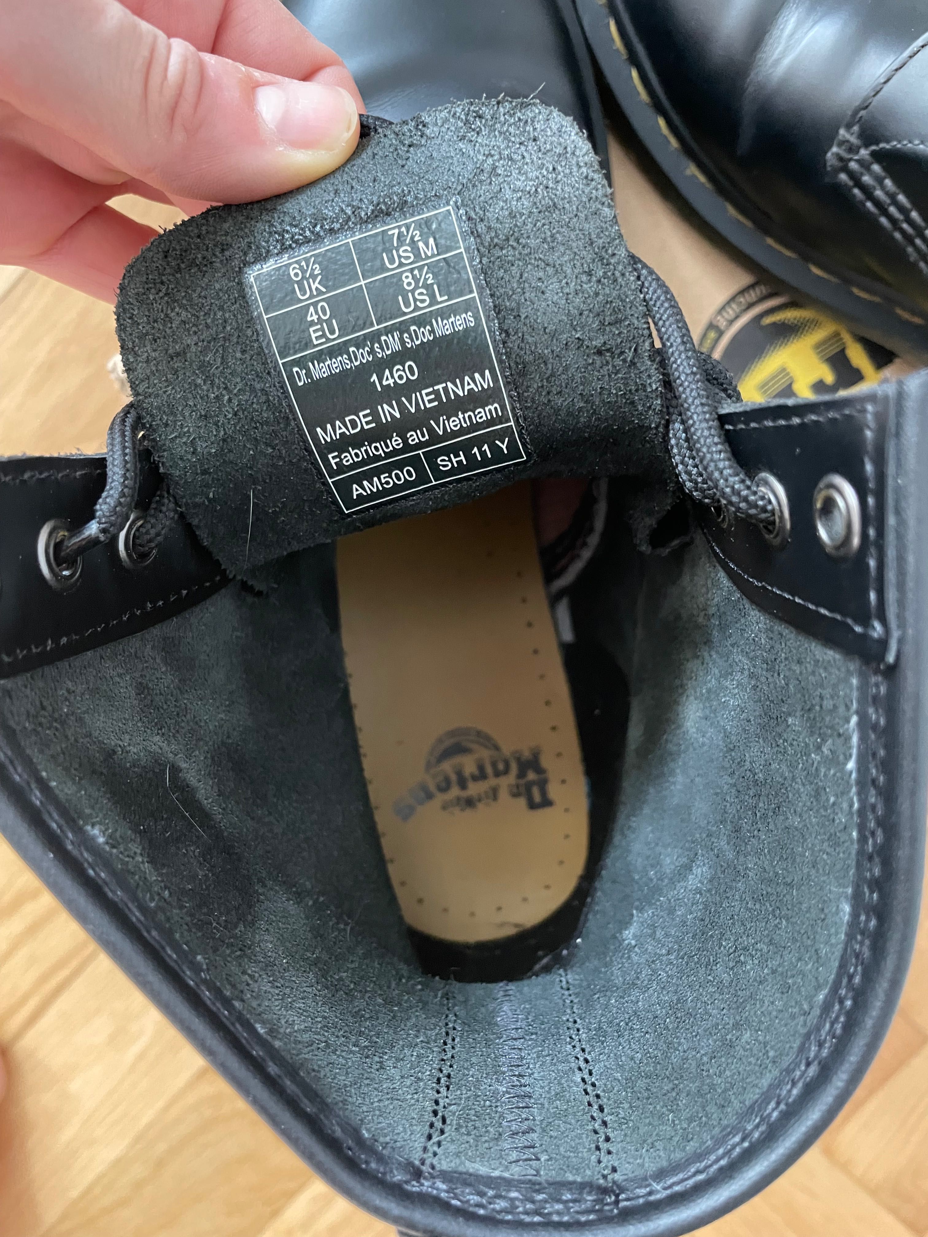 Martensy glany Martens r. 40 oryginalne czarne