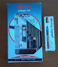 Caixa ROTRING College set com pen-station.