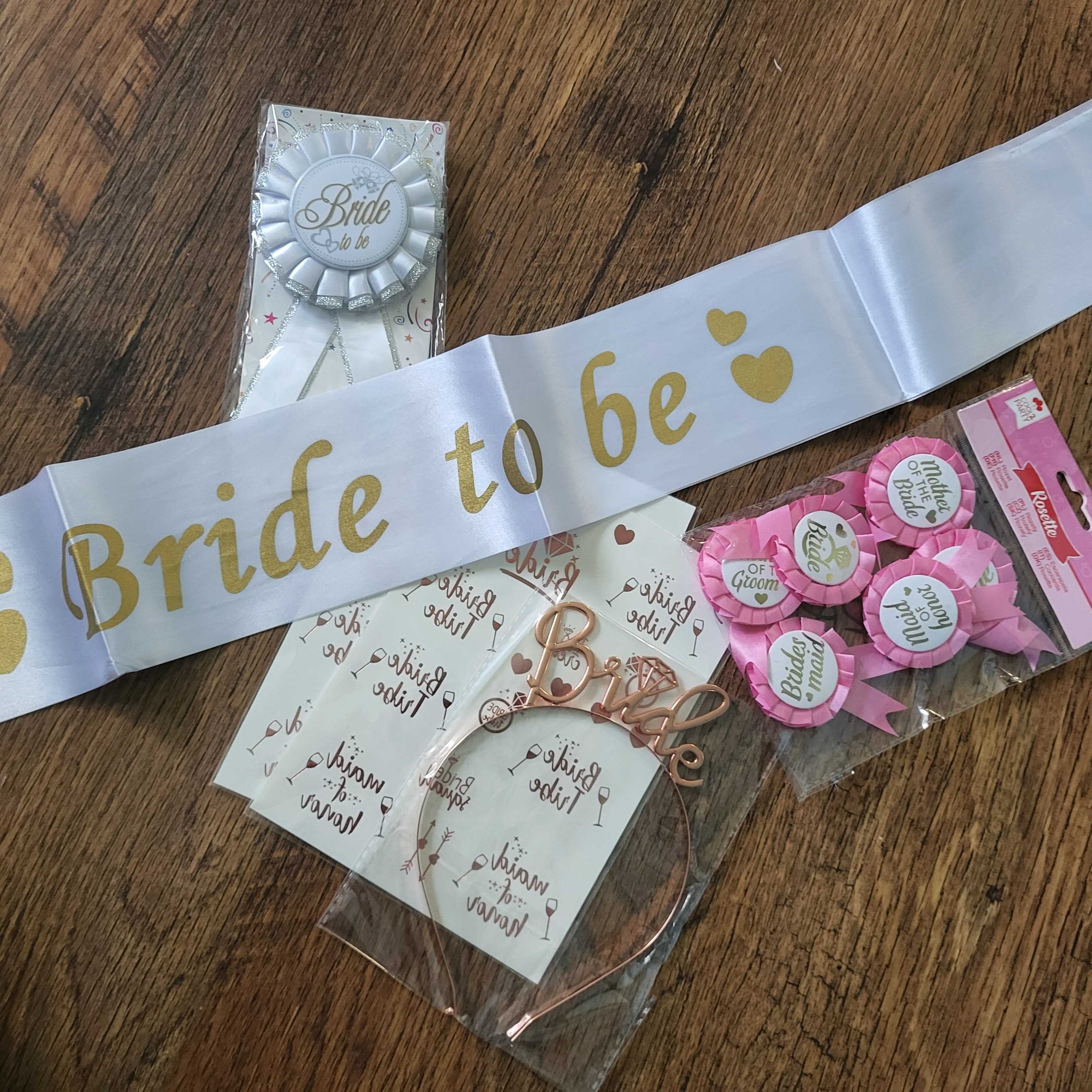 Akcesoria na panieński szarfa bride to be
