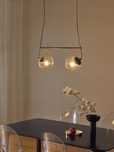 Lampa wisząca, 2 szklane kule, podwójna Westwing DEL1IDM04-101