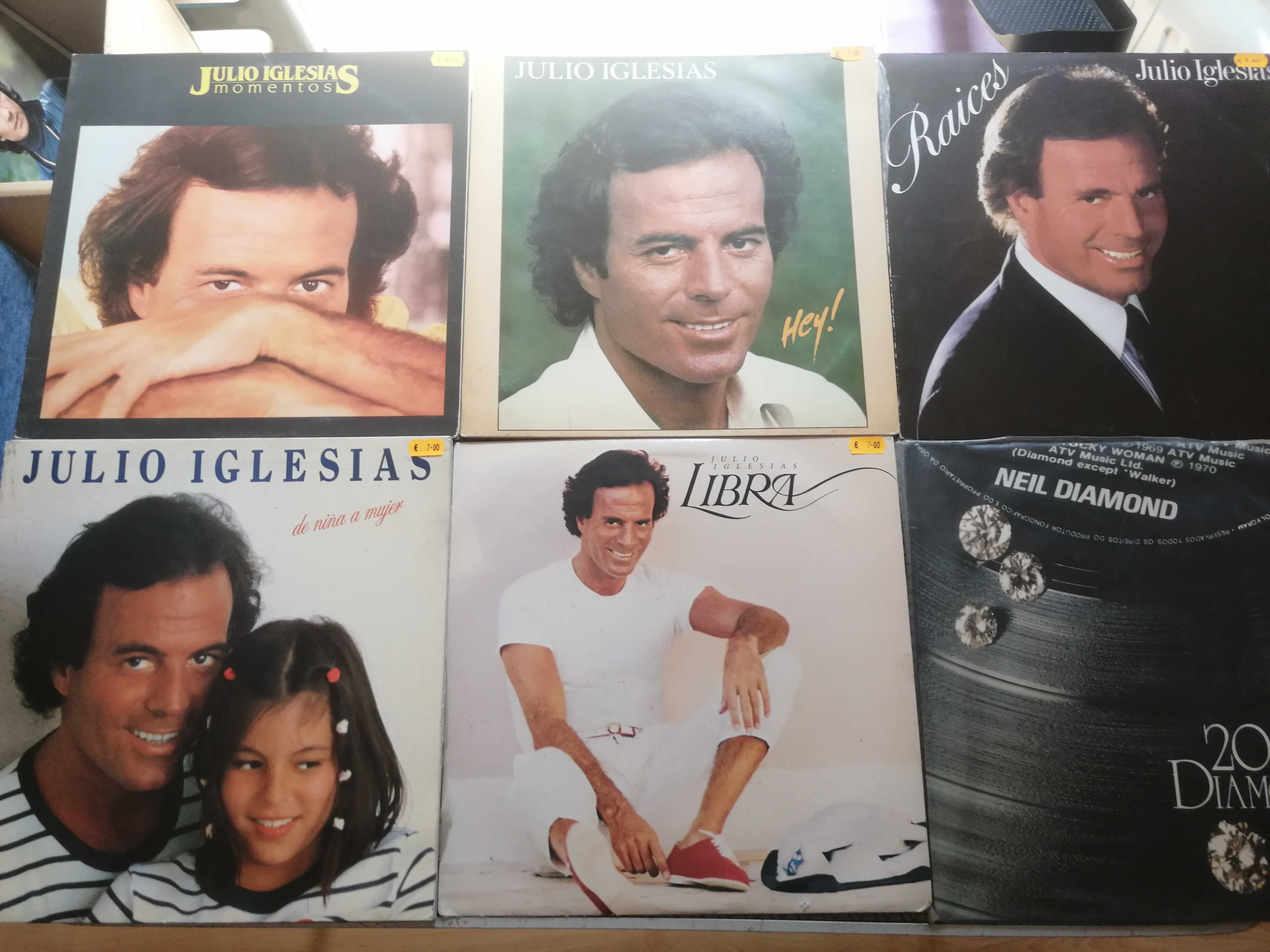 Discos Vinil Júlio Iglésias e Neil Diamond - Novas Entradas.