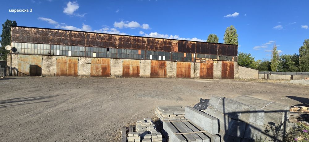 Продаётся ангар, гаражный бокс с ангаром 15×50 м на территории стройба