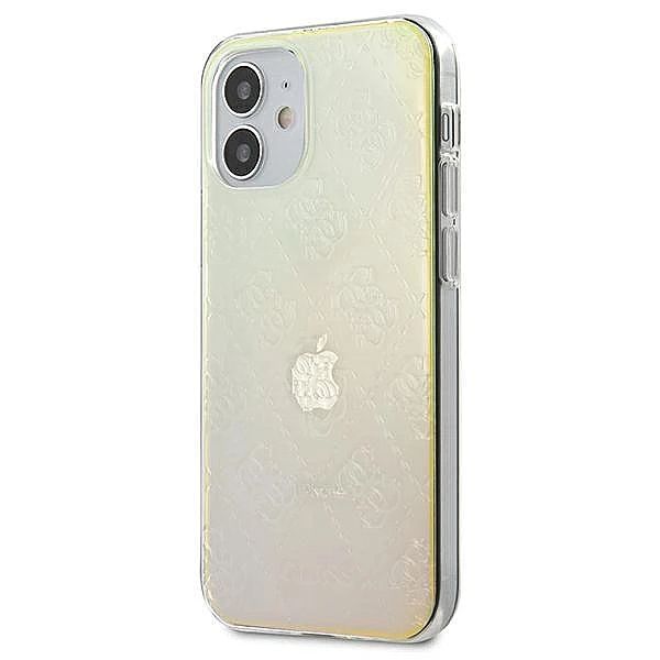 Etui Guess 4G 3D Pattern Collection na iPhone 12 mini - opalizujące