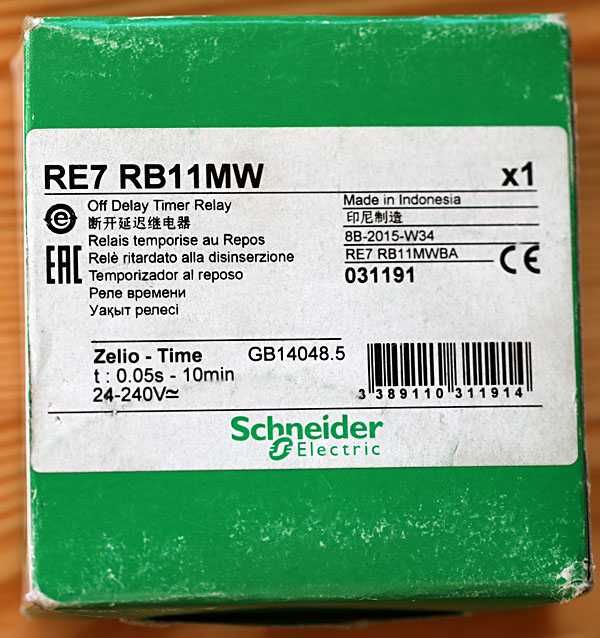Zelio Schneider RE7 RB11MW Przekaźnik czasowy