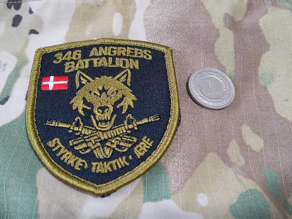 Naszywka z rzepem 346 Angrebs Battalion Dania