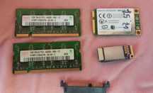 Pamięć Ram, karta sieciowa, przejściówka dysku HDD, SSD do laptopa