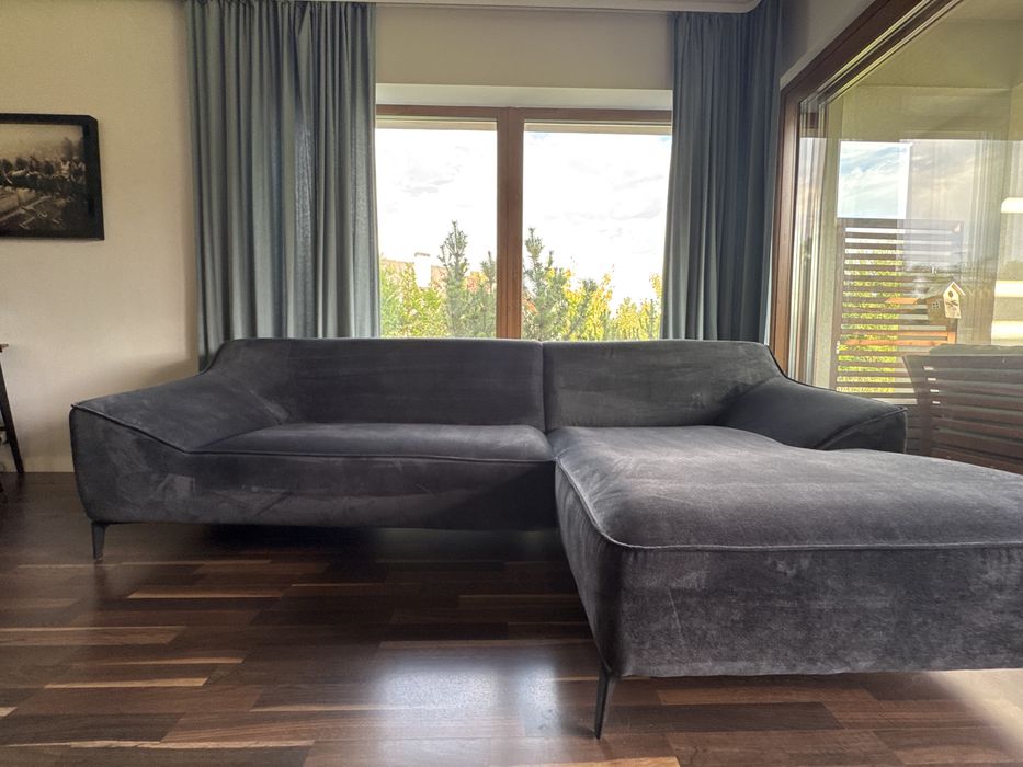 Naroznik nierozkladany  austin etap sofa czarny