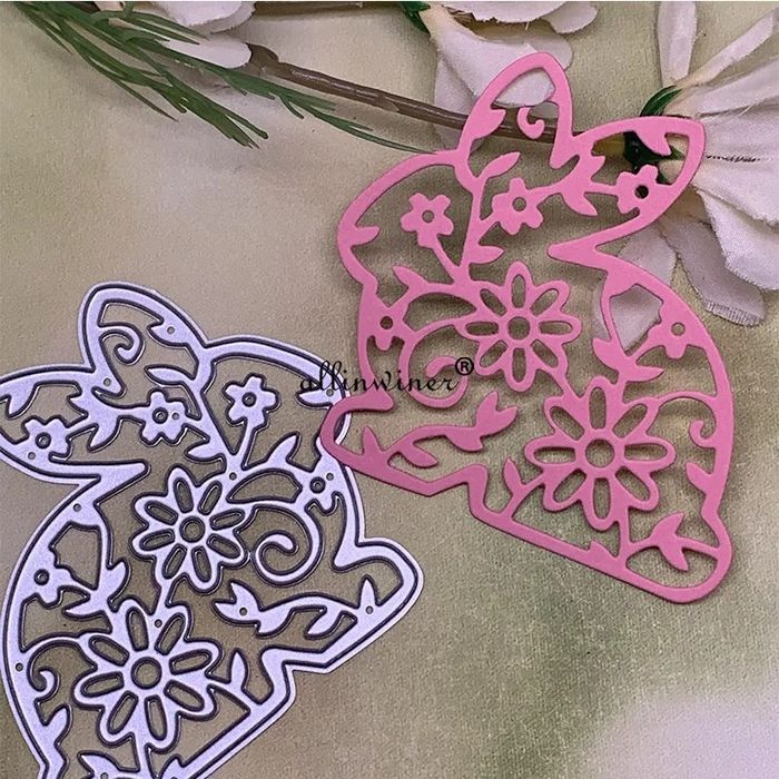 Wykrojnik zajączek królik Wielkanoc scrapbooking