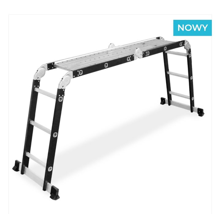 Drabina wielofunkcyjna 5w1 przegubowa domowa promocja  podest