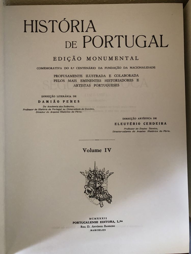 História de Portugal Edicao Monumental da Portucalense Editora + extra