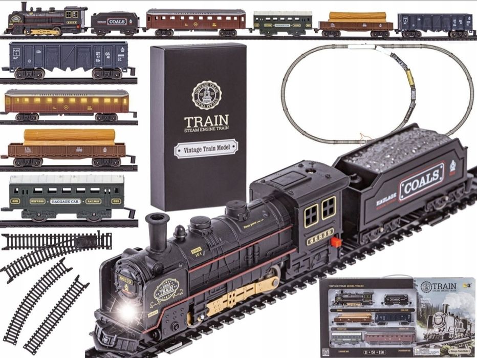 Залізниця железная дорога поїзд + 5 вагонів