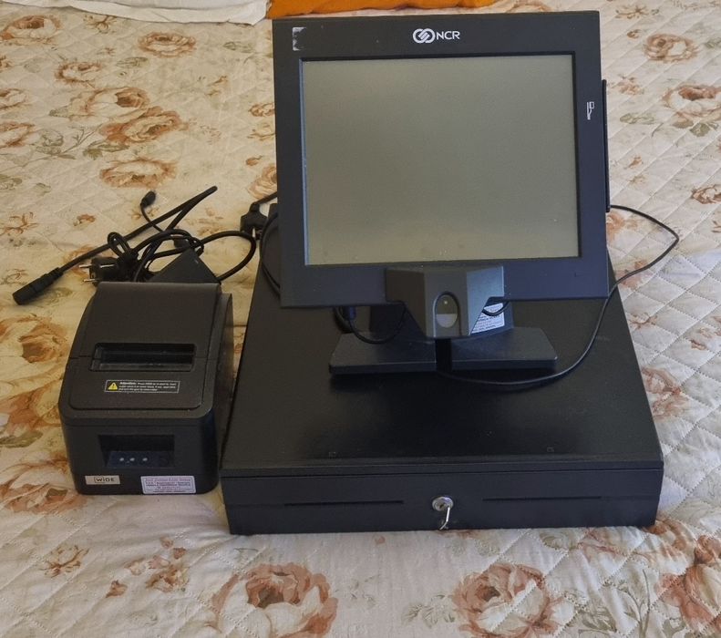 Caixa registadora + gaveta de dinheiro + impressora de talões