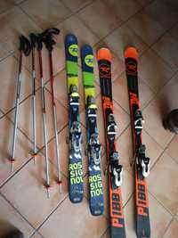 Skis rossignol com botas e batons incluídos incluídos