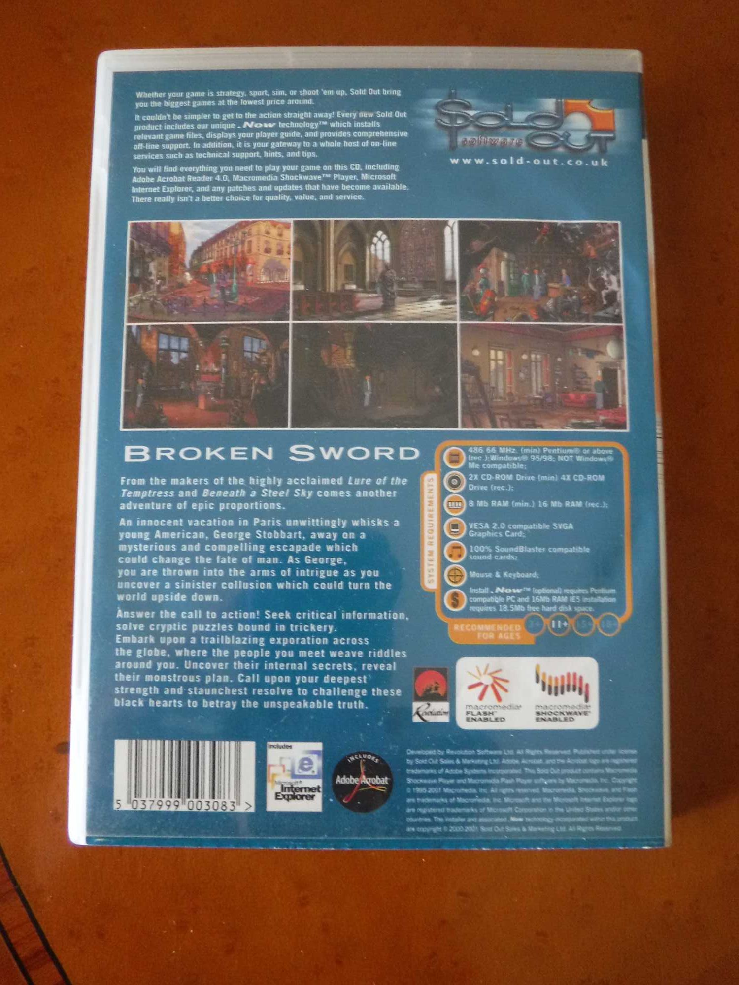Broken Sword - The Shadow of the Templars - PC CD Rom