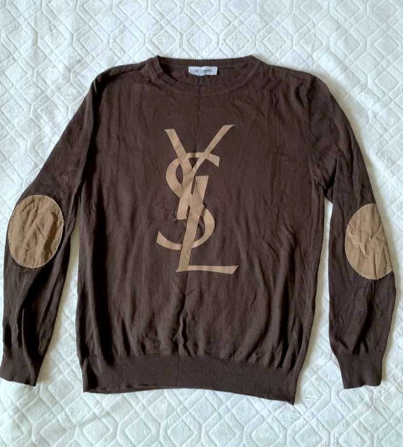 Brązowy sweter Yves Saint Laurent