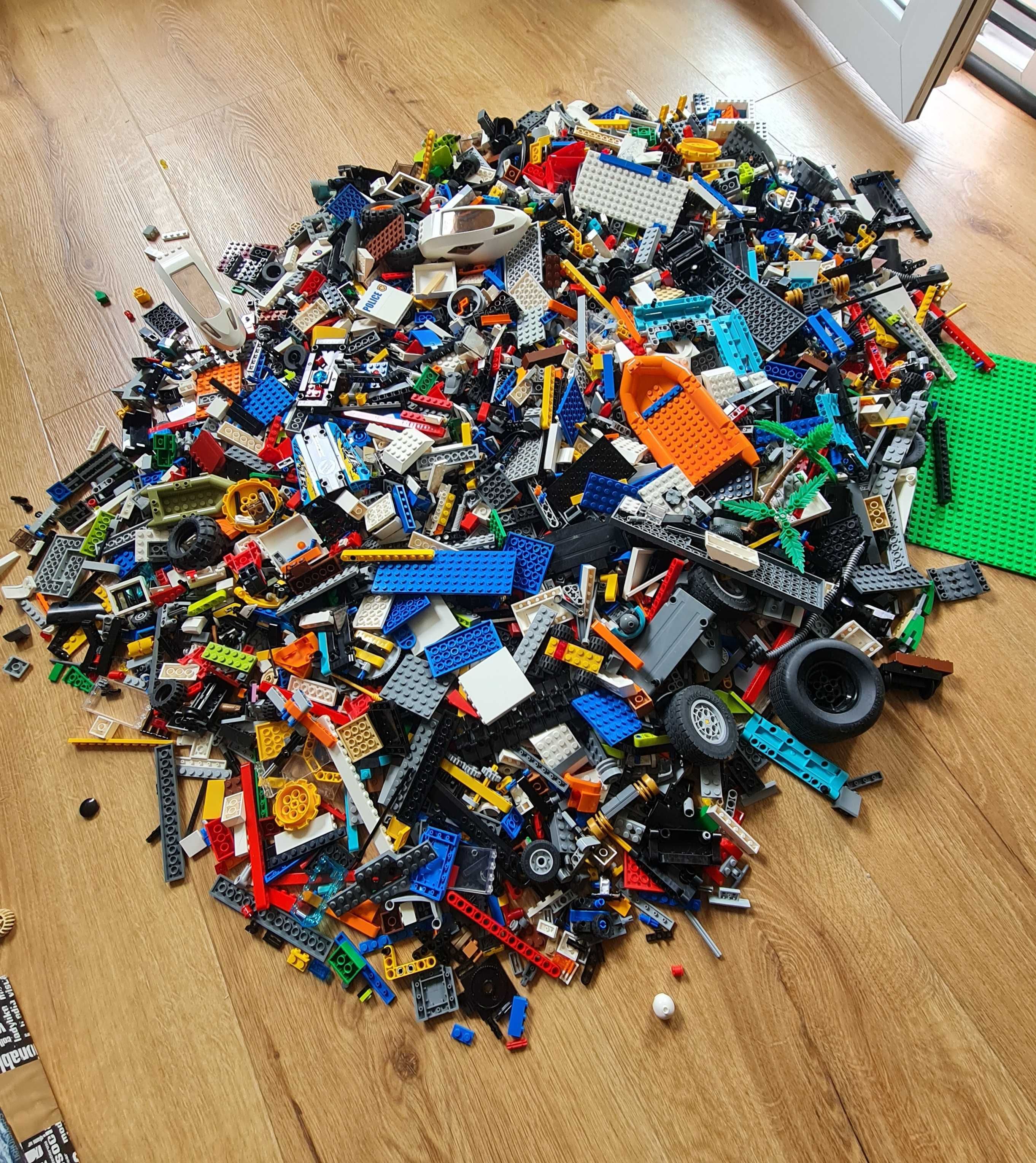 Klocki Lego miks zestawów, figurki, płytka konstrukcyjna - 6,5 kg