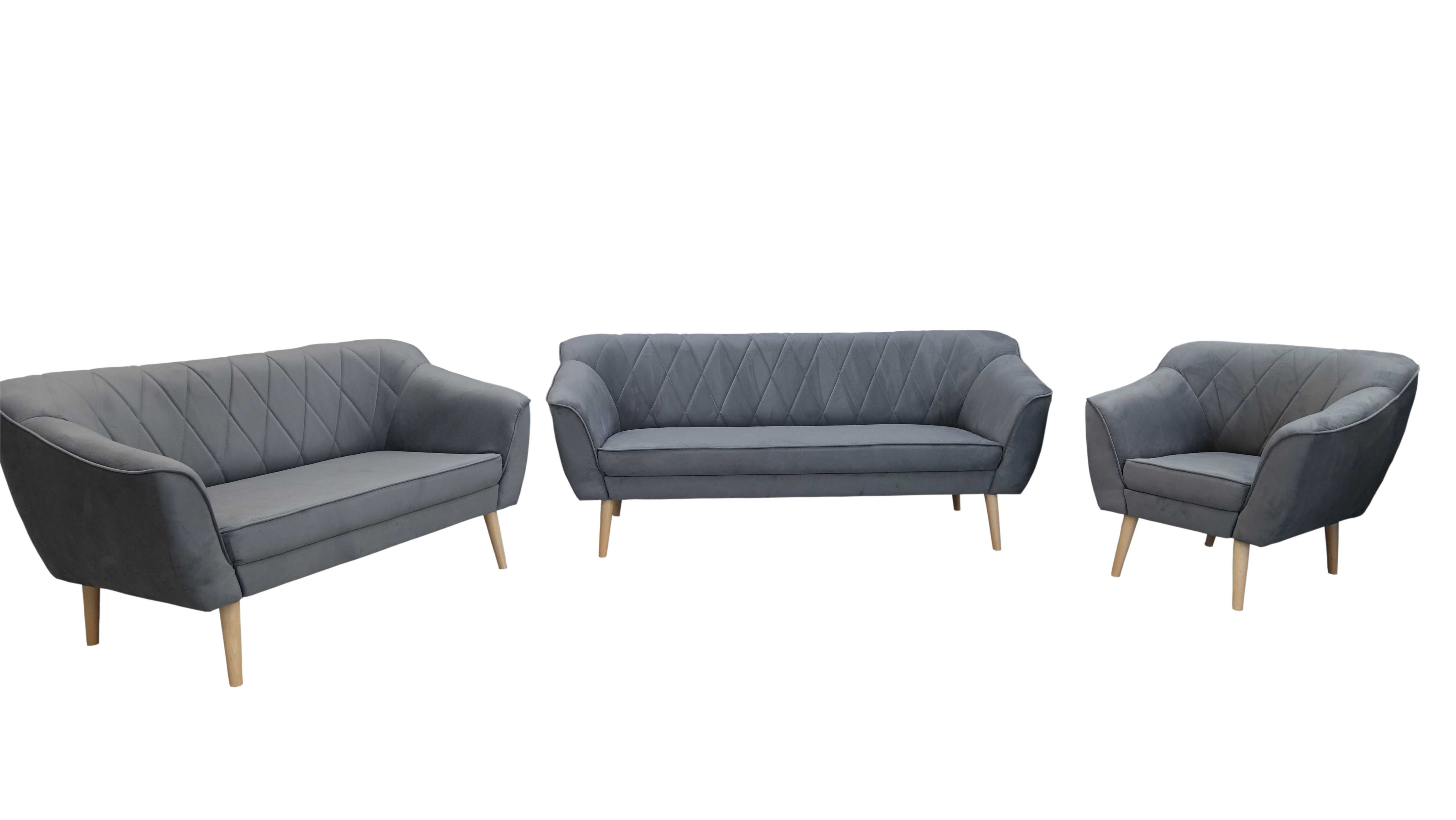 Sofa Fotel Kanapa Skandynawska do salonu,wysokich nogach 1,2,3 osobowe
