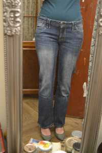 Jeansy straight leg Next 12 R 40 L niebieskie poprzecierane vintage