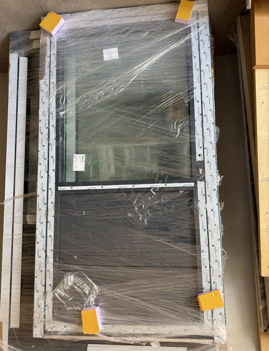 Drzwi aluminiowe zewnetrzne 115 x 212 na wymiar antracyt