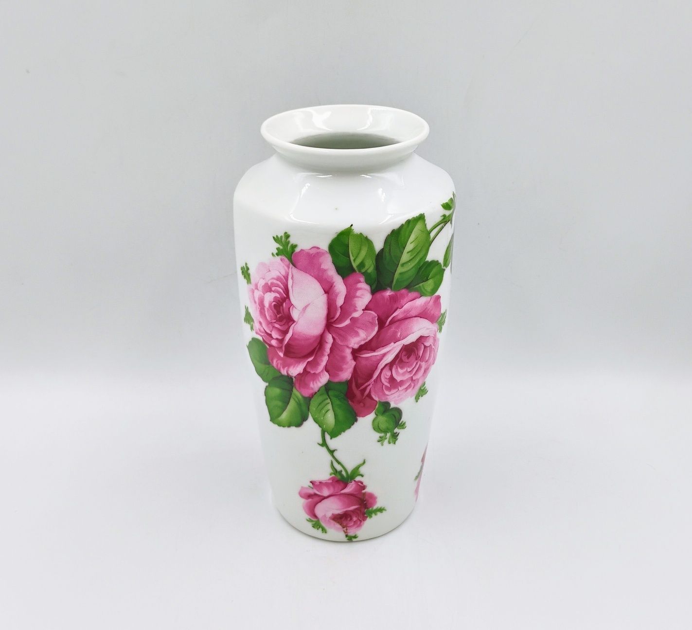 Wazon porcelanowy secesja róże kwiaty różyczki antyk bukiet porcelana