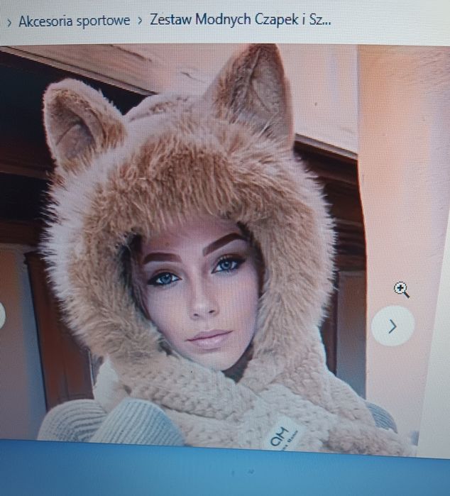 Czapka zimowa bezowa