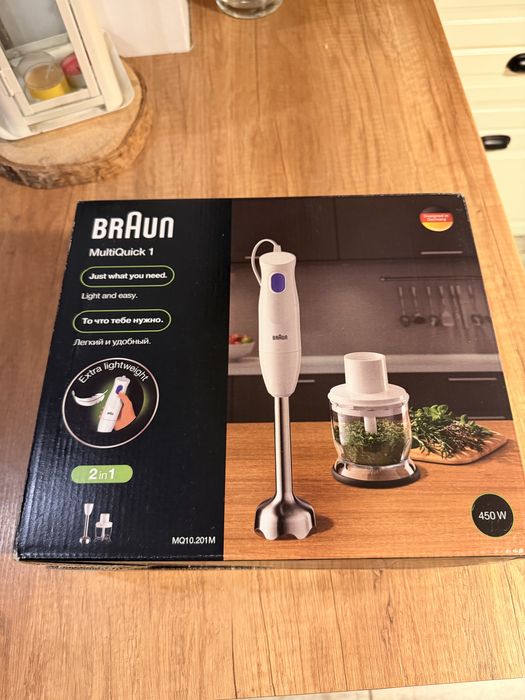 Nowy! Blender ręczny Braun MQ 10.201.M 450W biały idealny na prezent