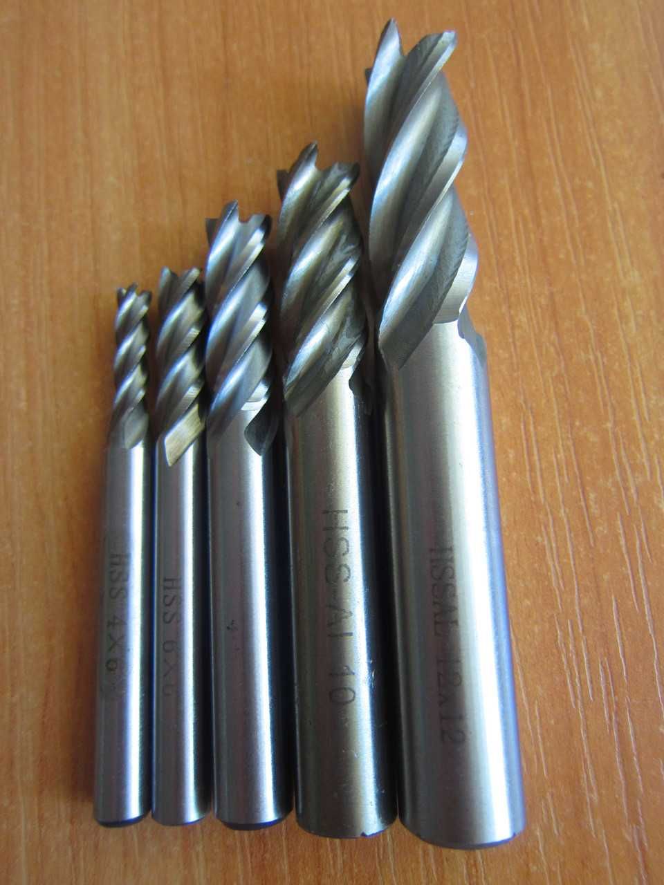 Набор 4-х перьевых фрез по металлу 5 шт HSS сталь (4; 6; 8; 10; 12 мм)