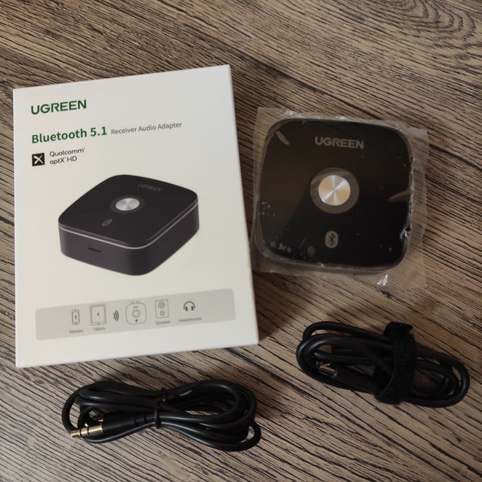 Ugreen - odbiornik muzyczny BT 5.3, wersja z wyjściem RCA oraz jack.