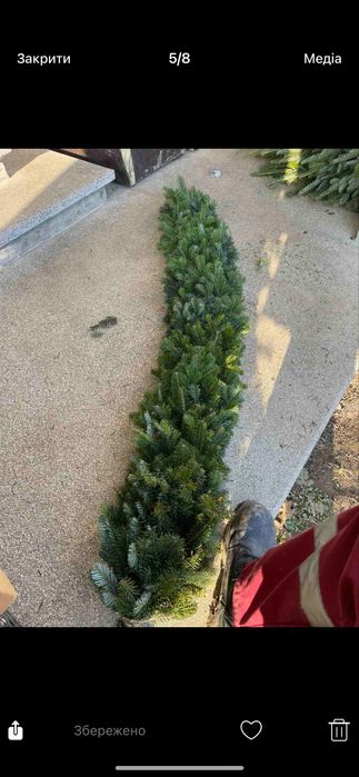 Ялинки плетені з живої хвої  30,50,70,100,120см