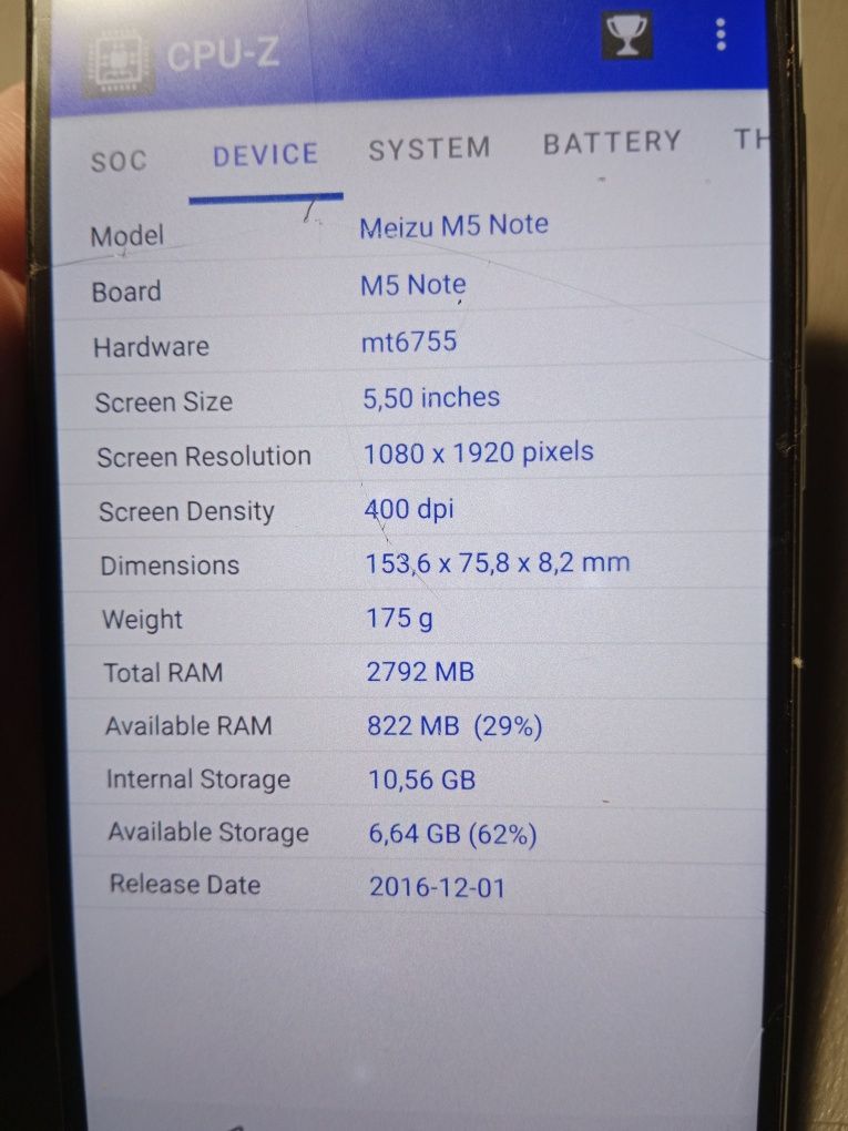 Meizu M5 Note(Розбитий екран, торг)