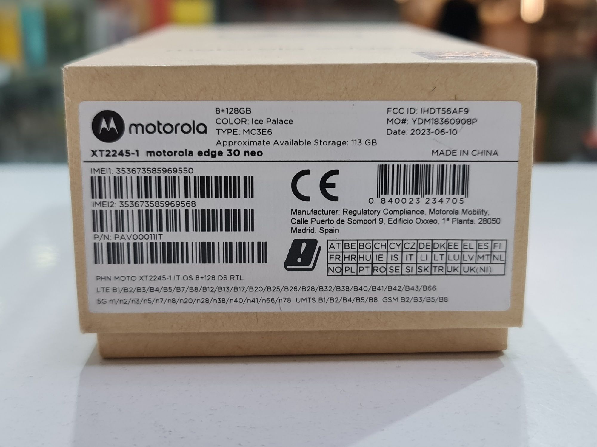 New Motorola Edge 30 Neo 8/128Gb Ice Palace