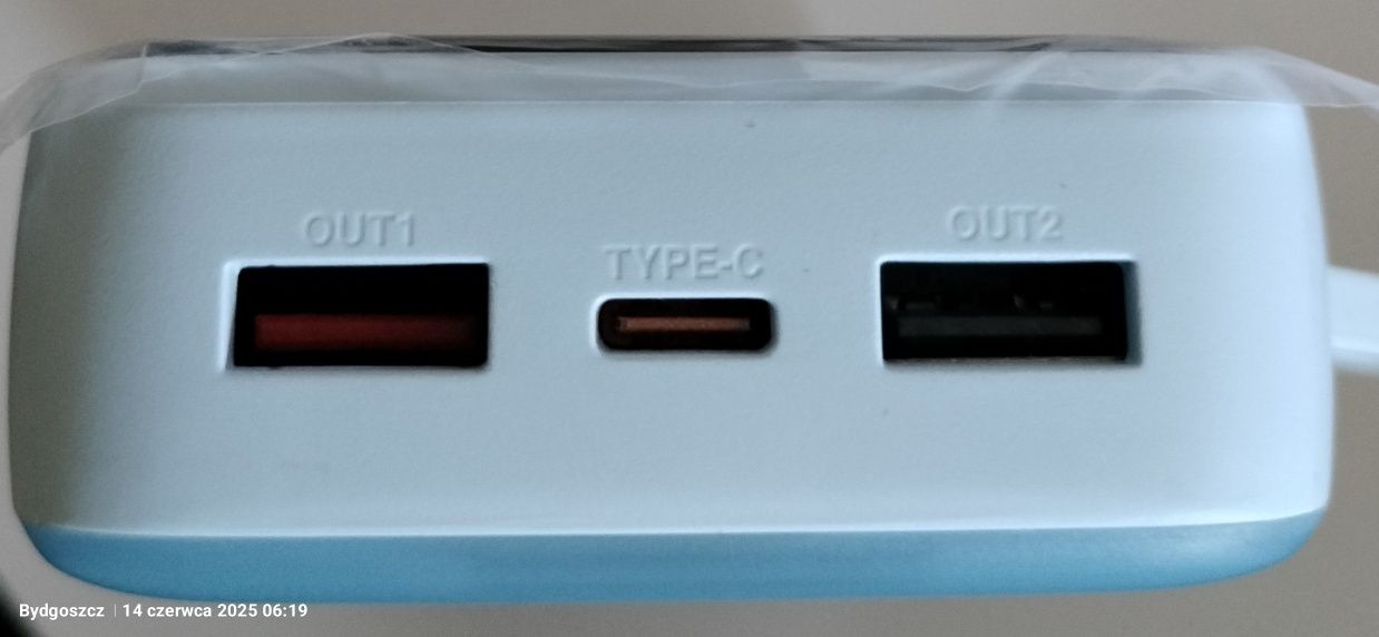 Powerbank pojemność 20 000 mAh, niebieski