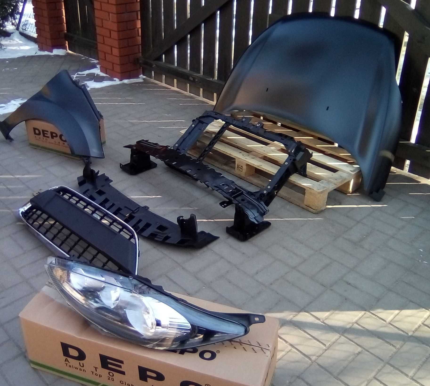 FORD FIESTA MK6 2008 + zderzak przedni +  grill chrom