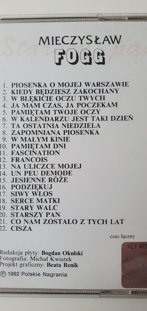 Mieczysław Fogg - Starszy Pan - płyta CD
