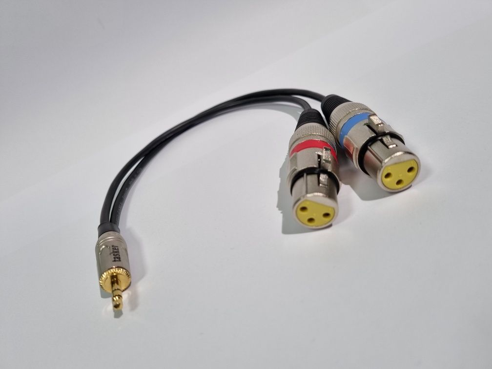 Инсертный кабель Jack 3.5 to 2 x XLR M 3м.