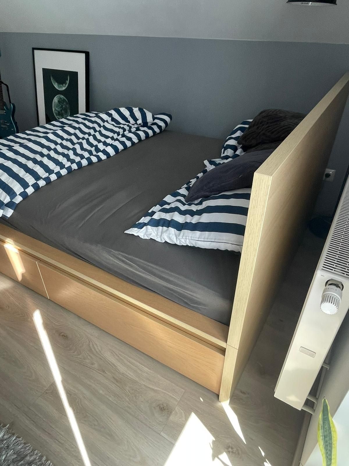 Łóżko IKEA MALM Okleina dębowa