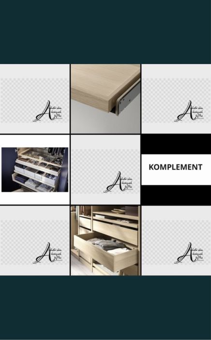 Komplement  prowadnice L+P szuflada komplement Pax ikea