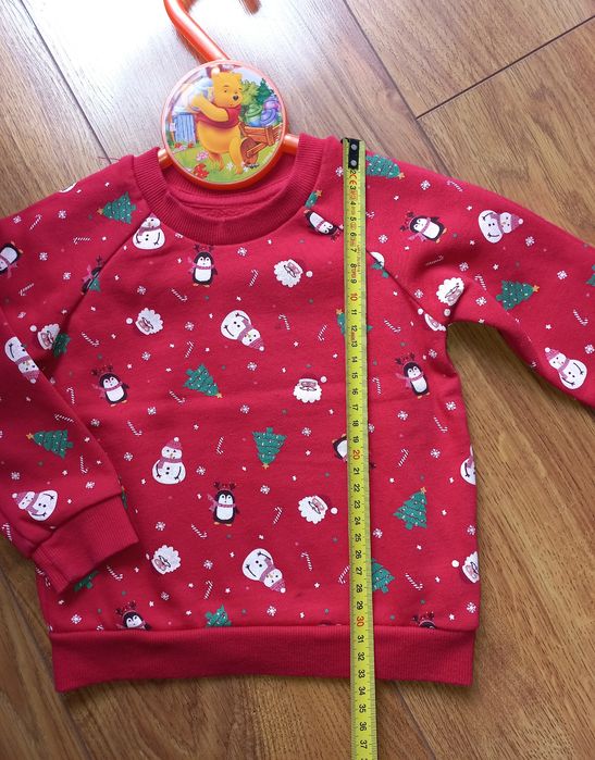 HM nowa bluzka świąteczna + Primark bluza 86 mikołaj święta