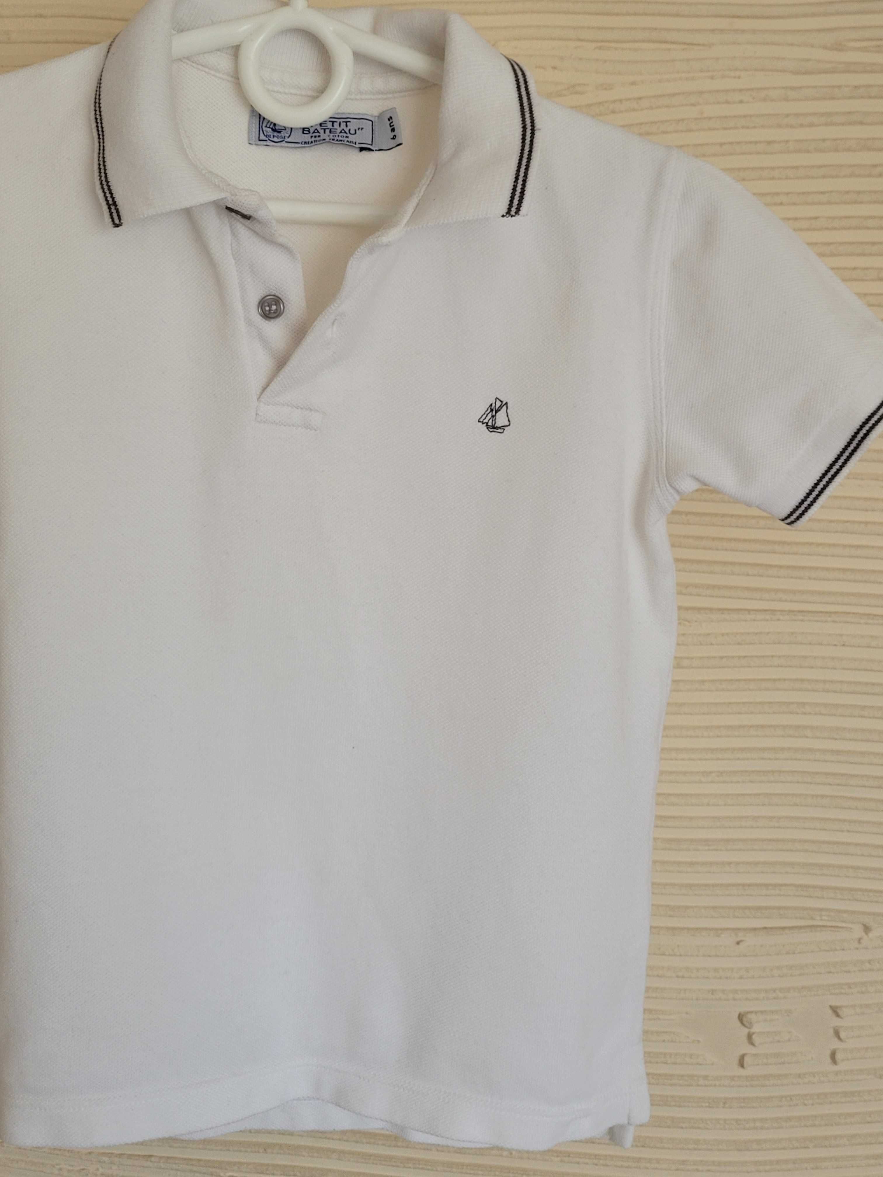 Polo PETIT BATEAU 6 lat białe 116