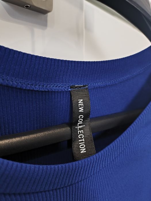 Bluzka damska prążkowana chabrowa New Collection rozmiar uni