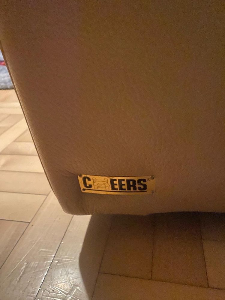 Zestaw wypoczynkowy CHEERS kanapa + 2 fotele, funkcja relax, beżowy