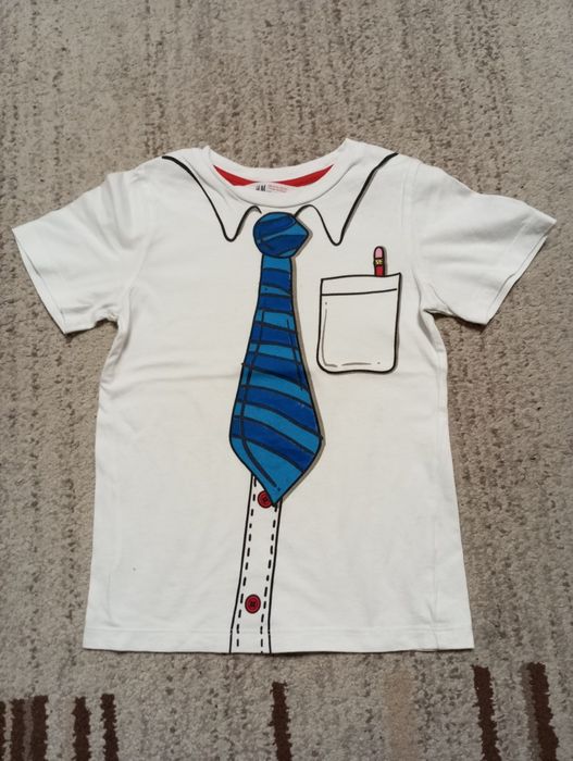 Koszulka z krótkim rękawem t-shirt z krawatem rozmiar 110/116