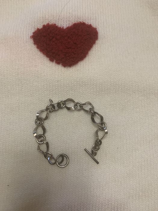 Браслет срібний масивний