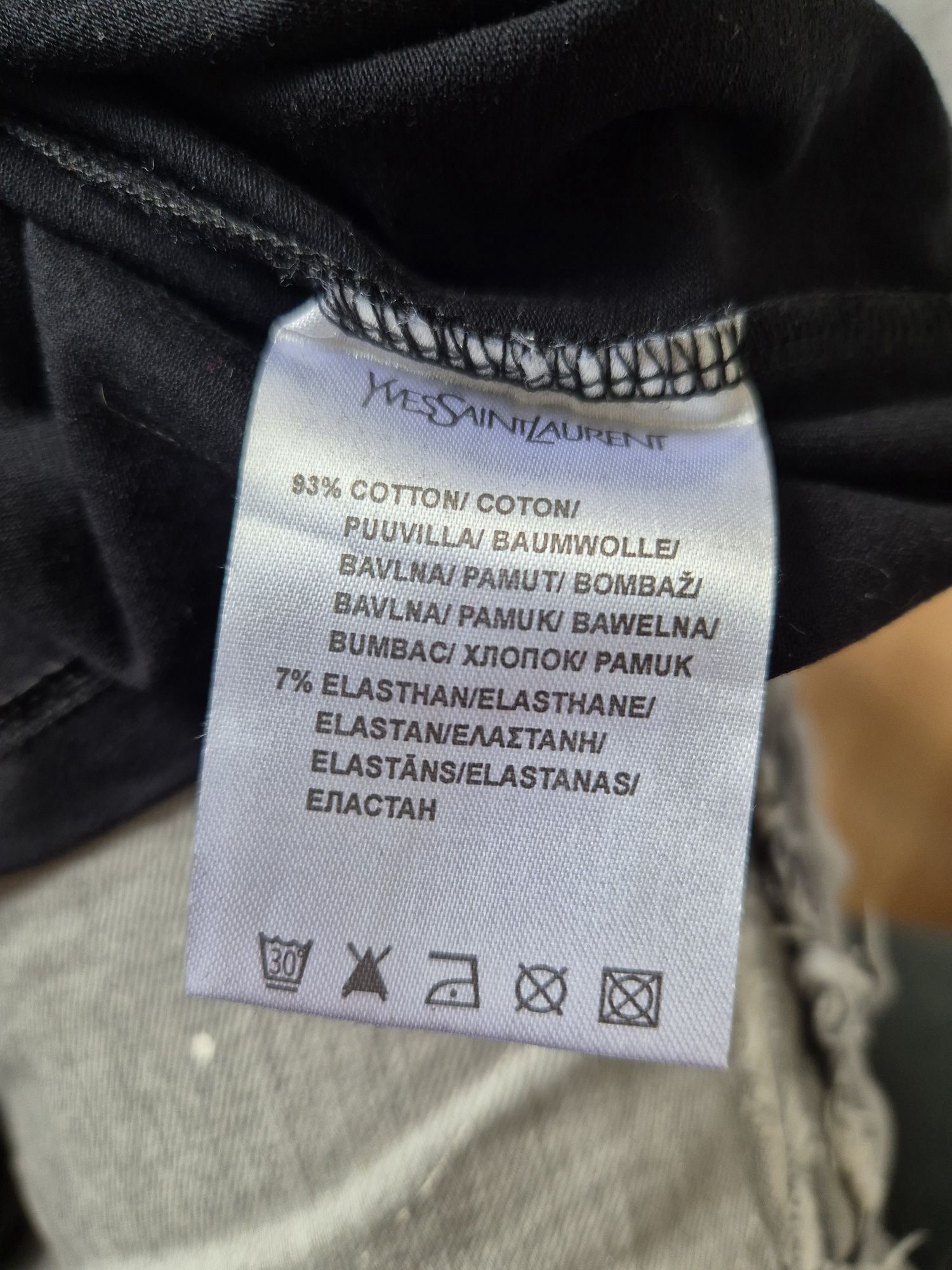 Koszulka długi rękaw meska longsleeve XXL czarna yessaintlaurent