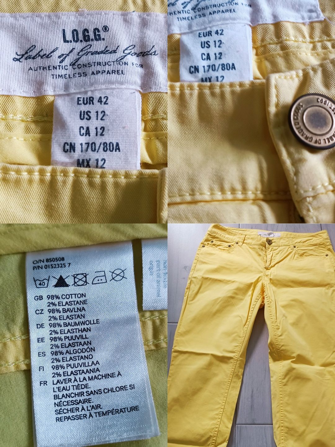 Spodnie H&M letnie 42 40 L XL j.nowe