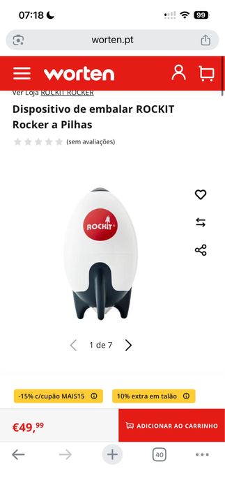 Dispositivo de embalar ROCKIT Rocker a Pilhas