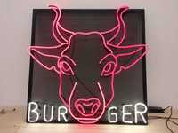 Neon szklany orginalny  Burger